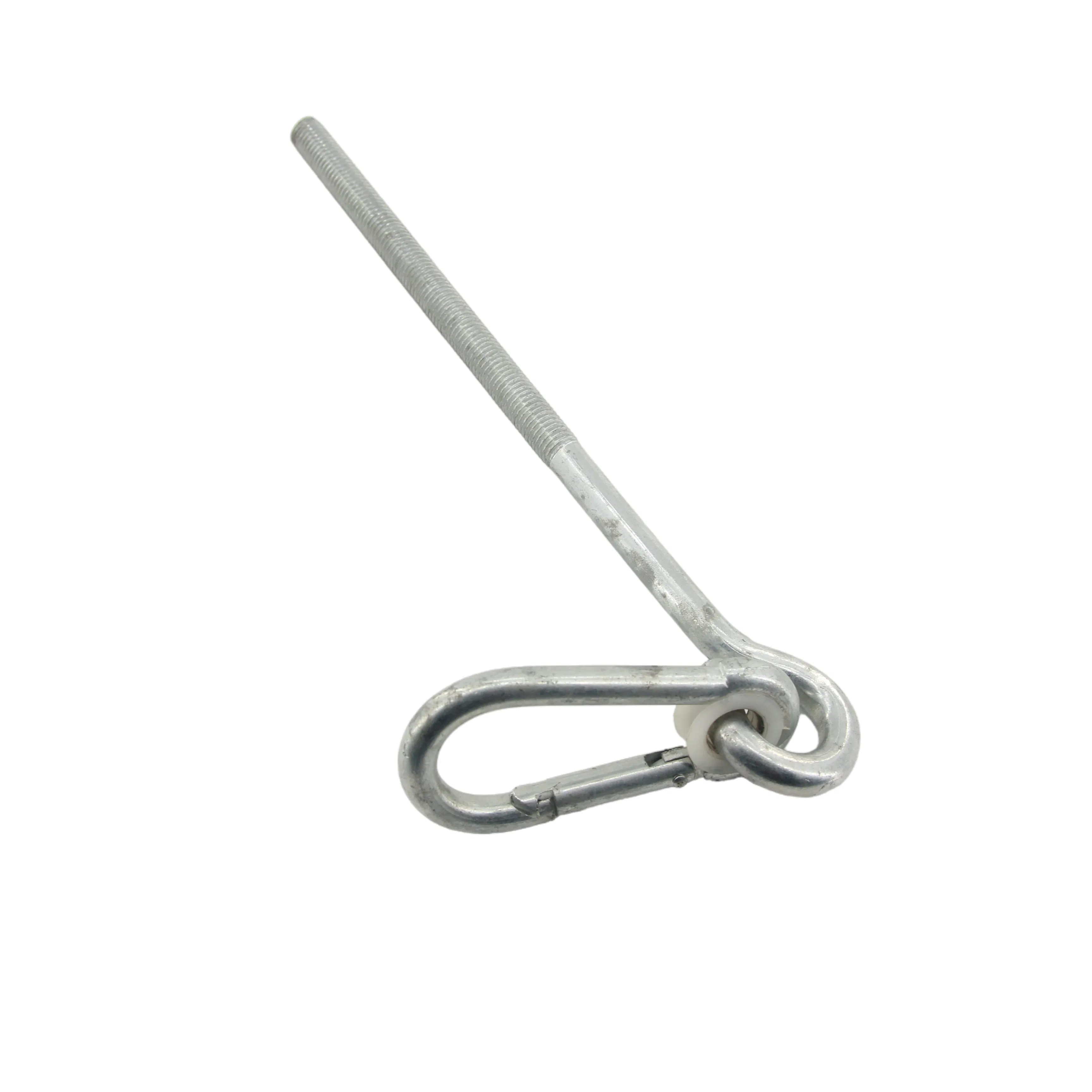 Galvanized Steel Eye Bolt with Locking Snap Hook -Weatherproof Fastener for Agricultural &amp; Transportation Use