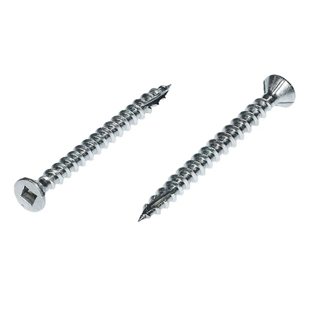 China Customized Stainless Steel 304 Drywall Countersunk Square Slot Screws Self-Tapping Screws Fasteners Price