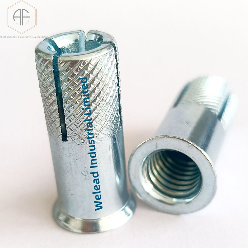 Made in China M12 Lipped Drop in Anchors Flush-Mount Fasteners for Threaded Bar or Bolts for Ceiling as Building Material in Construction