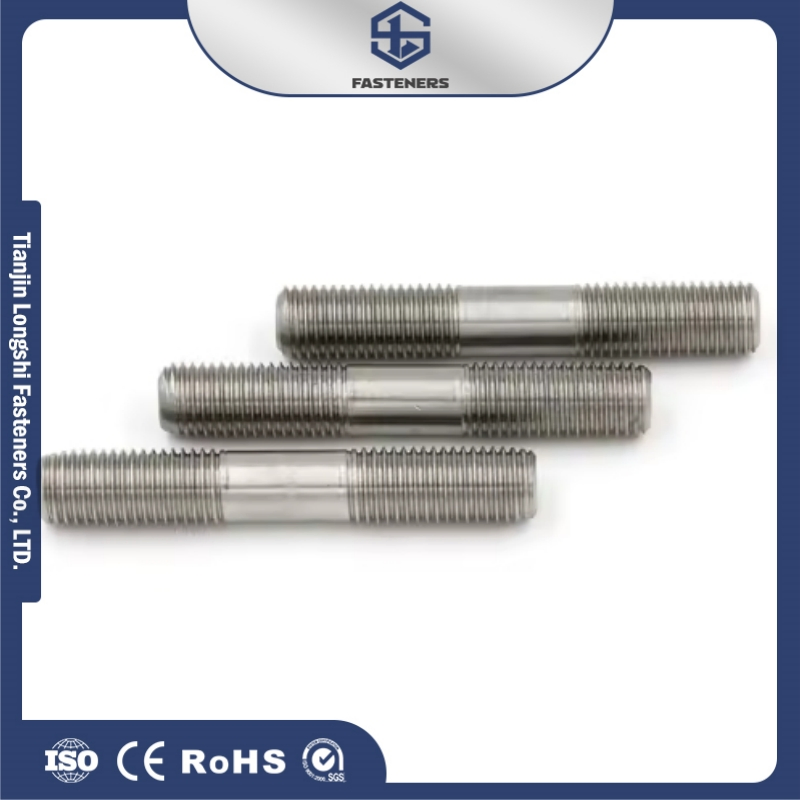 Petrochemical Fasteners S2205 S2507 Non Standard Stainless Steel Double End Stud Bolt Threaded Rod