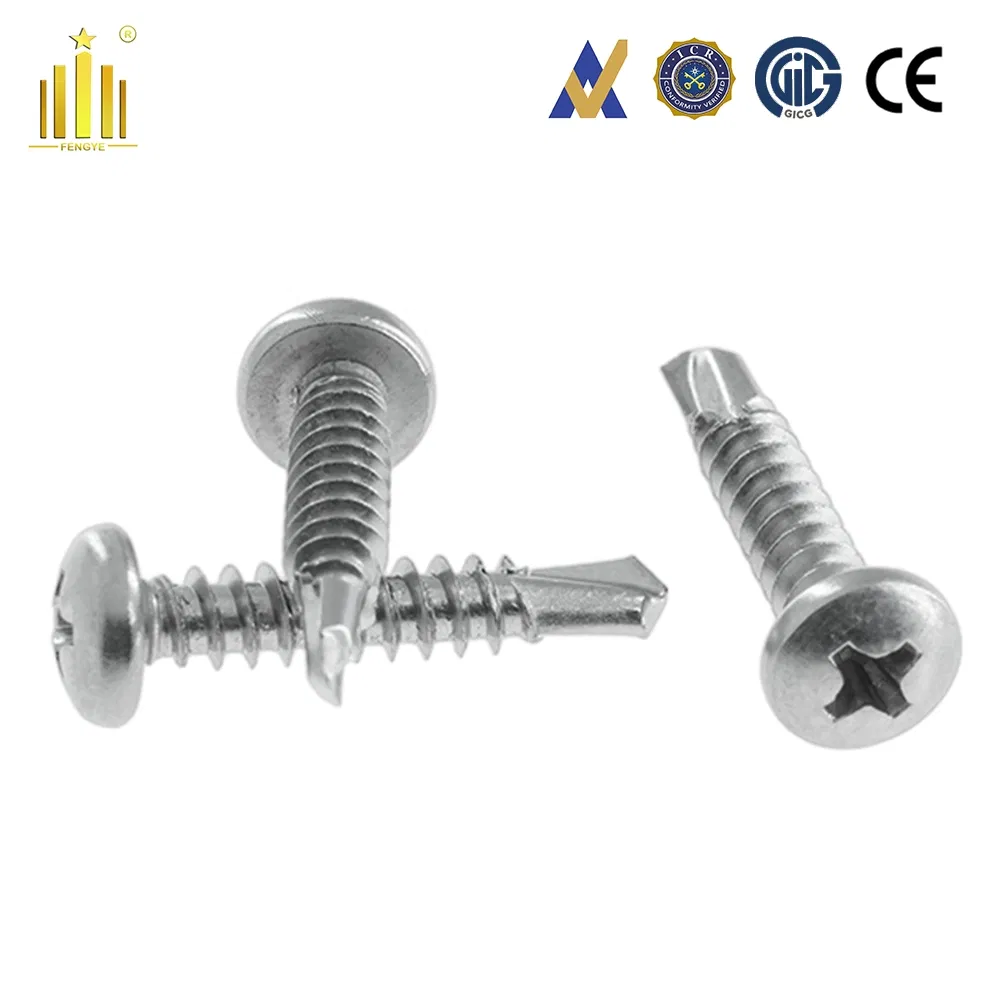 DIN7504m Weatherproof SS304 Pan-Head Self-Drilling Screws for Outdoor Structure Fastening