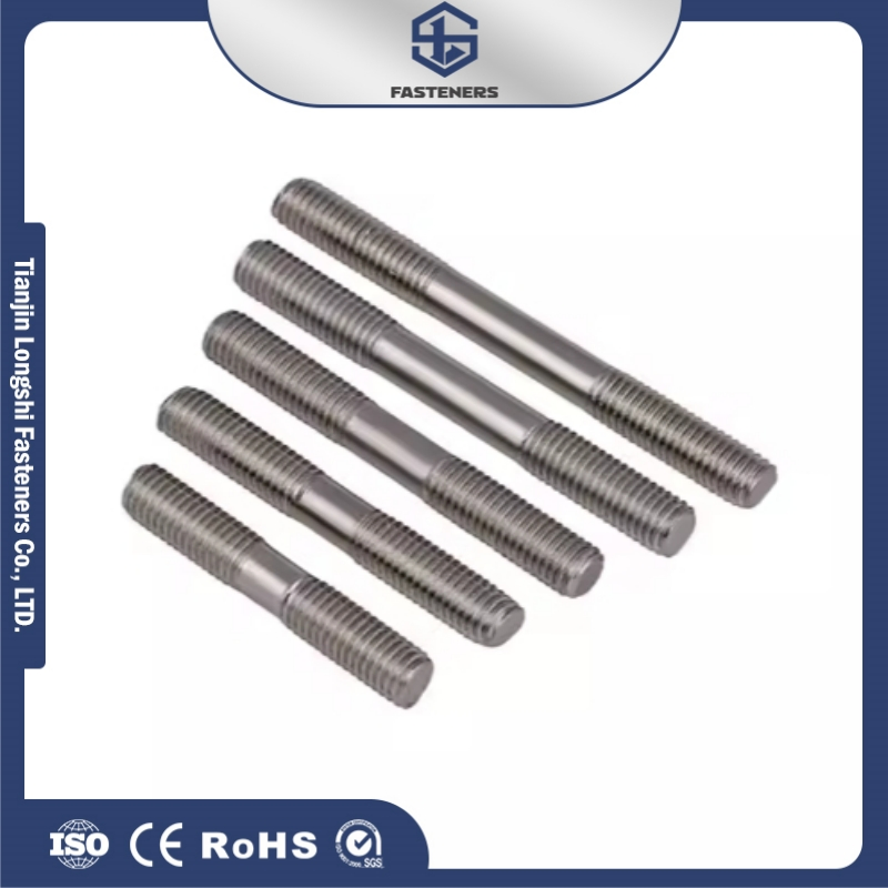 Petrochemical Fasteners S2205 S2507 Non Standard Stainless Steel Double End Stud Bolt Threaded Rod