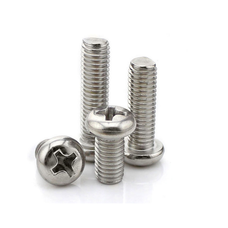 China Factory High Precision Custom Anodized Hardware Fasteners Stainless Steel Cross Groove