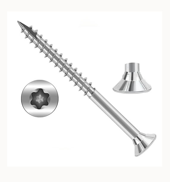 Stainless Steel 4X25mm Double Countersunk Head Chipboard Screws Wood Screw Made in China Fastener