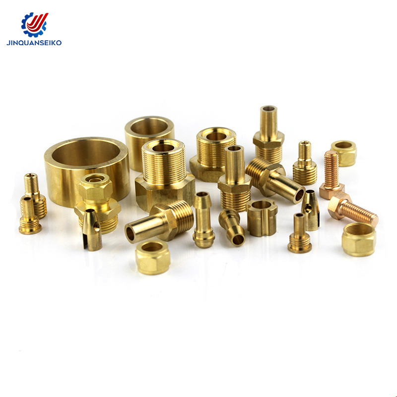 OEM Custom CNC High Precision Brass Milling Lathe Component Brass/Metal/Anodized Aluminum Thread Insert Sleeve Fastener