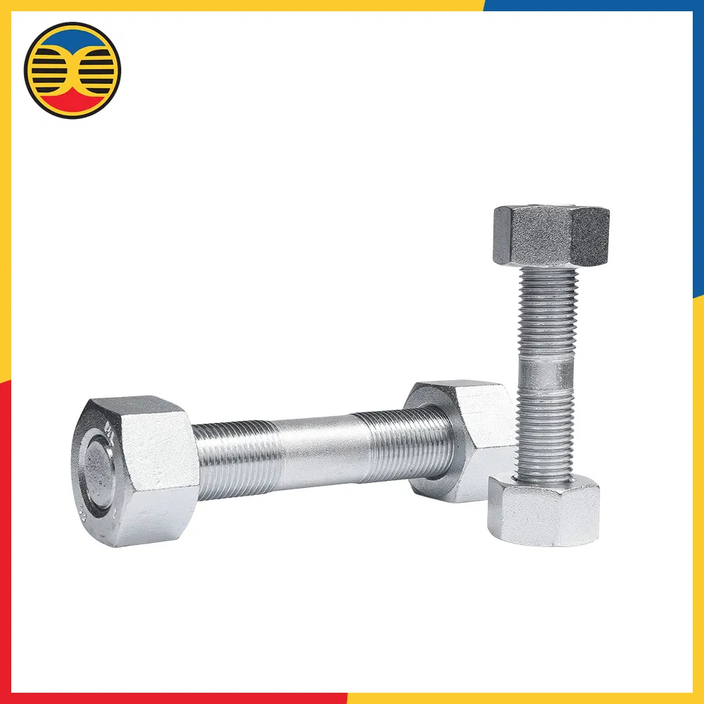 Factory Outlet High Strength Stainless Alloy Steel Half Thread Hardware Corrugated Nut Bolt Petrochemical Metal Hexagonal Stud Carriage Hex Flange Lock Fastener