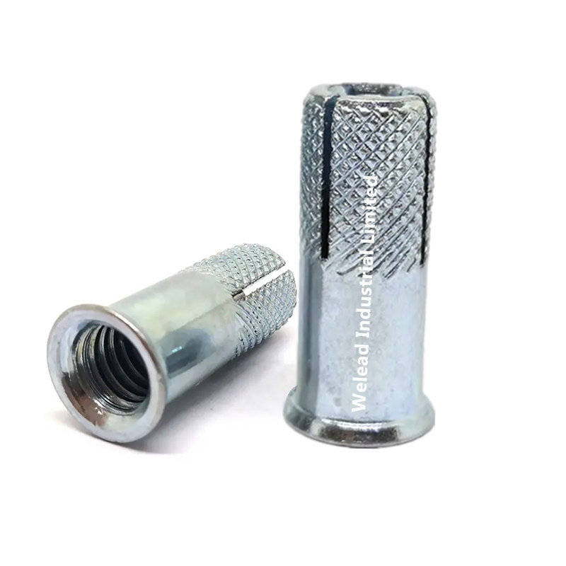 1/2 Korea Lipped Flange Drop in Anchor Expansion Concrete Fastener Threaded Carbon Steel Zinc Galvanization China Manufacturer