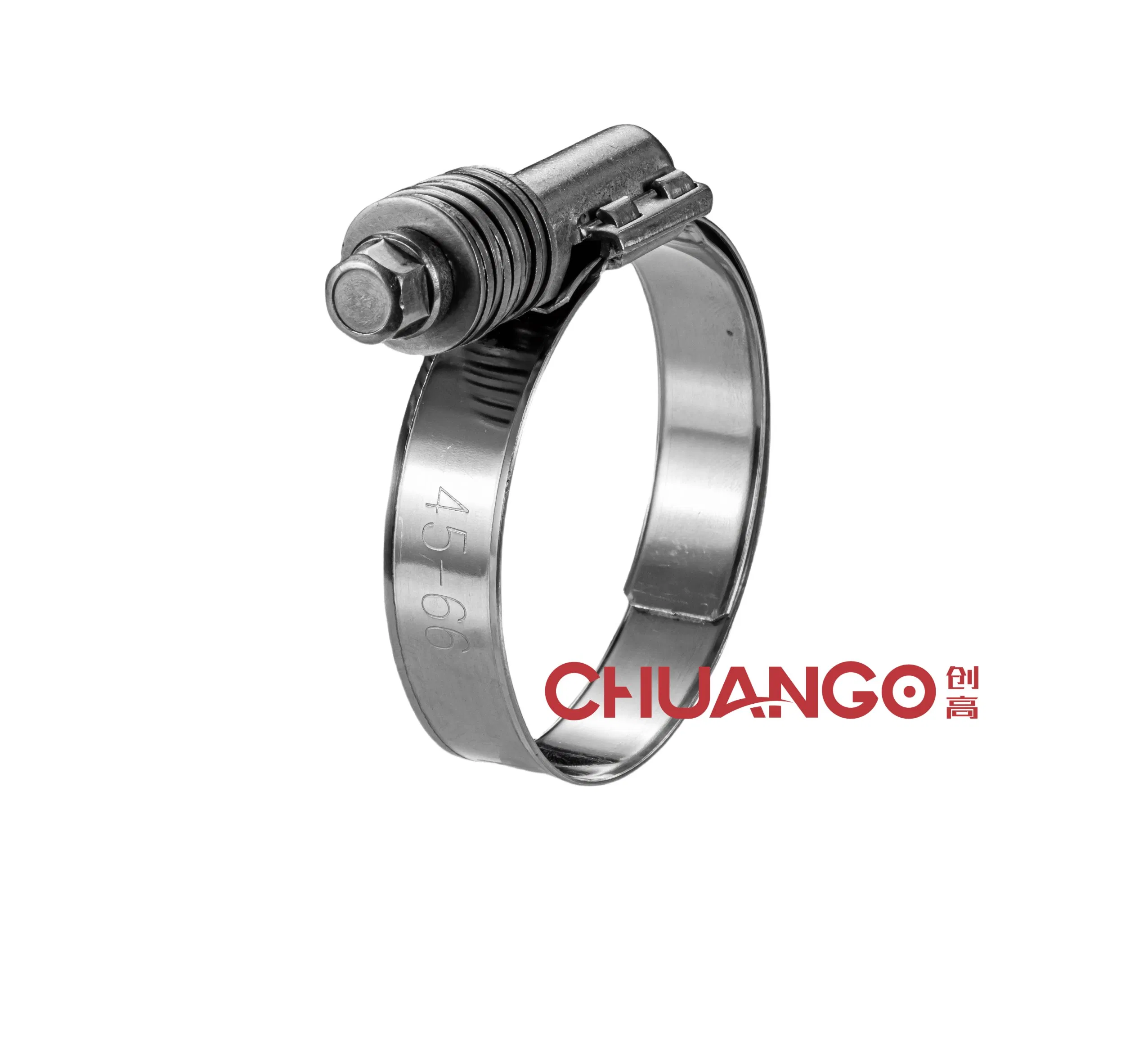 Adjustable Constant Torque Perforated Hose Clamp Water and Air Lines, Spring Washer, American Type, Stainless Steel, 32-54 mm, Automotive Parts, China Fastener