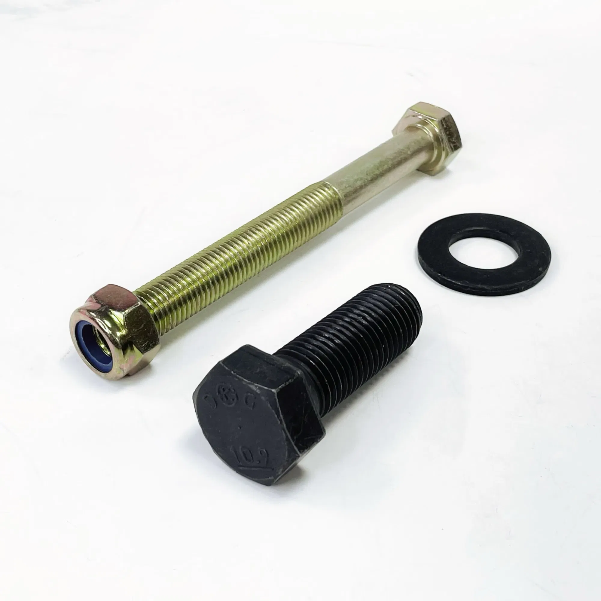 8.8 Grade Black Oxide High-Strength Hexagonal Bolts and Nuts Heavy-Duty External Fasteners for CNC Machining