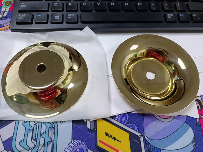 High Quality 5-1/8 Dia Antique H59 Brass Steel Canopy, Rolled Bottom Edge