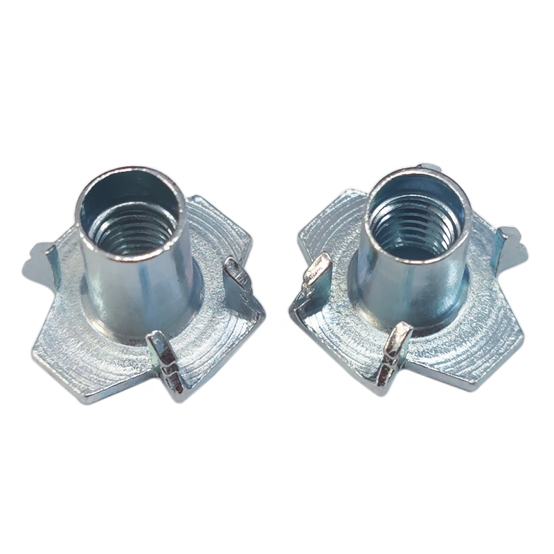 Factory Price Furniture Nut Carbon Steel &amp; Stainless Steel 4 Prong T Nut