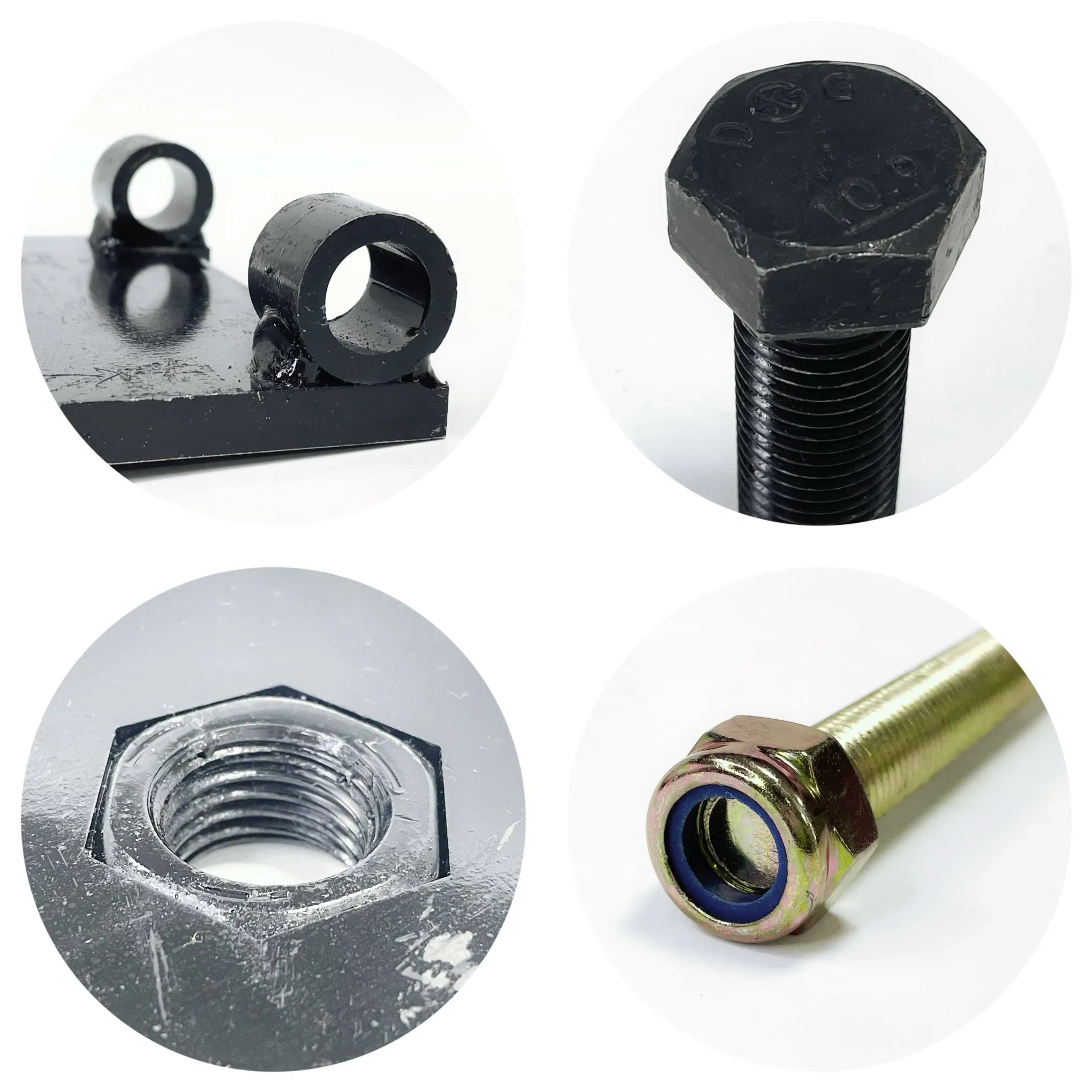 CNC Machining of Bronze Fasteners, Hexagonal Head Bolts with Washers for Heavy Trucks and Automobiles