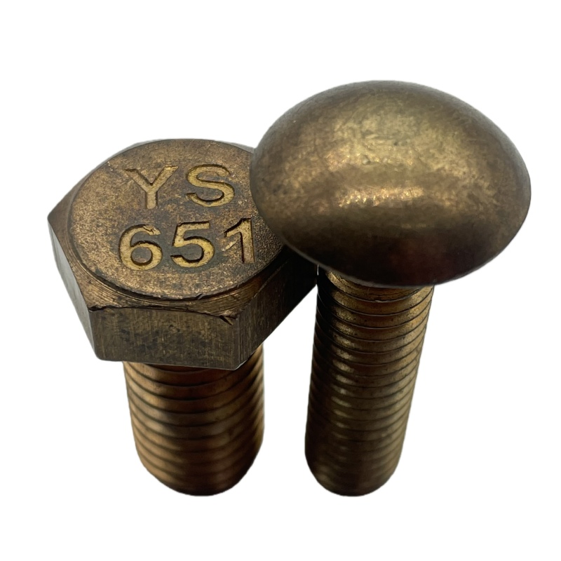 Custom Tamper Resistant Passivated Silicon Bronze C65100 Hex Bolt Marine Grade