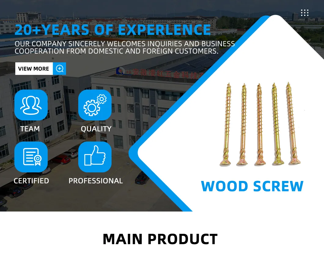 Stainless Steel Torx Fluted Shank Wood Screws Hardware Fasteners