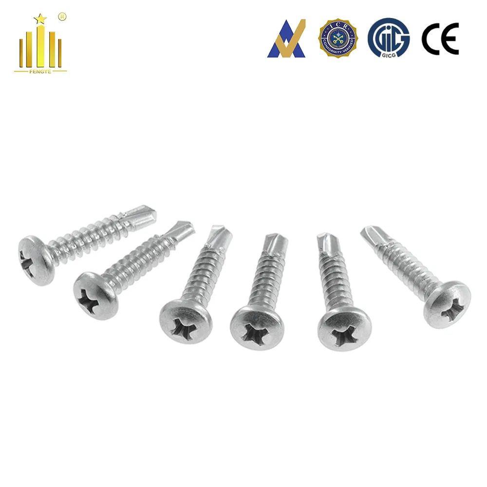 DIN7504m Weatherproof SS304 Pan-Head Self-Drilling Screws for Outdoor Structure Fastening