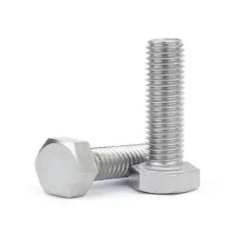 Pure Nickel Hex Head Bolt DIN 933 Corrosion Resistant Nickel Fastener for Chemical Industry M2-M24