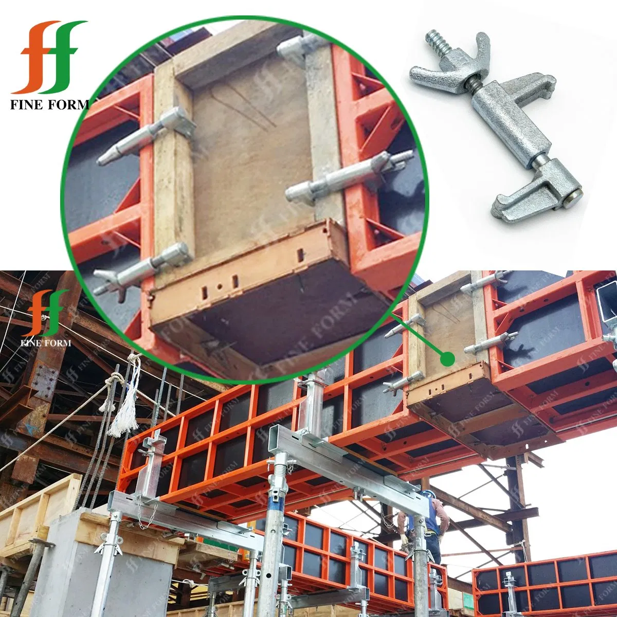 Plywood Filler Formwork Rapid Clamp Adjustable Fastener for Flexible Construction Applications