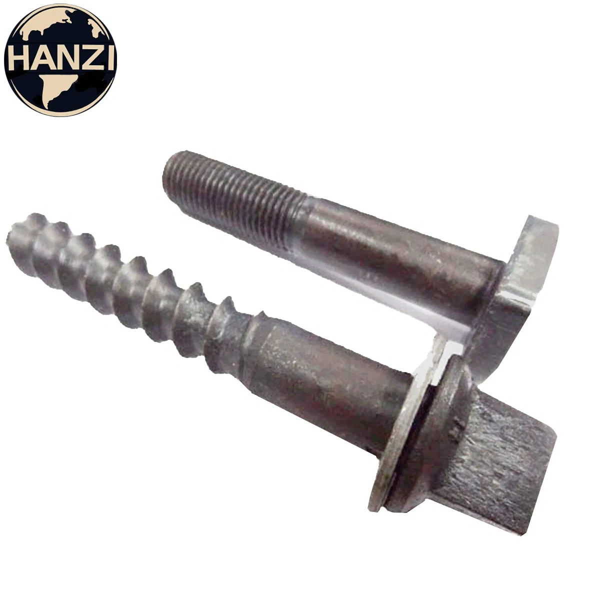 Steel Threaded Spike Screws and Fasteners for Train Track