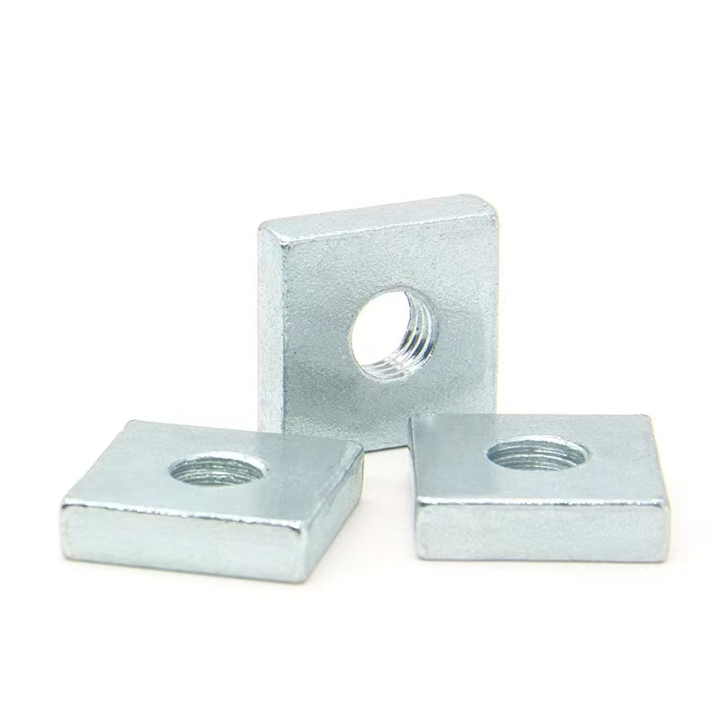 Aluminum Square Nut Fasteners with Galvanized Square Screw Cap Features