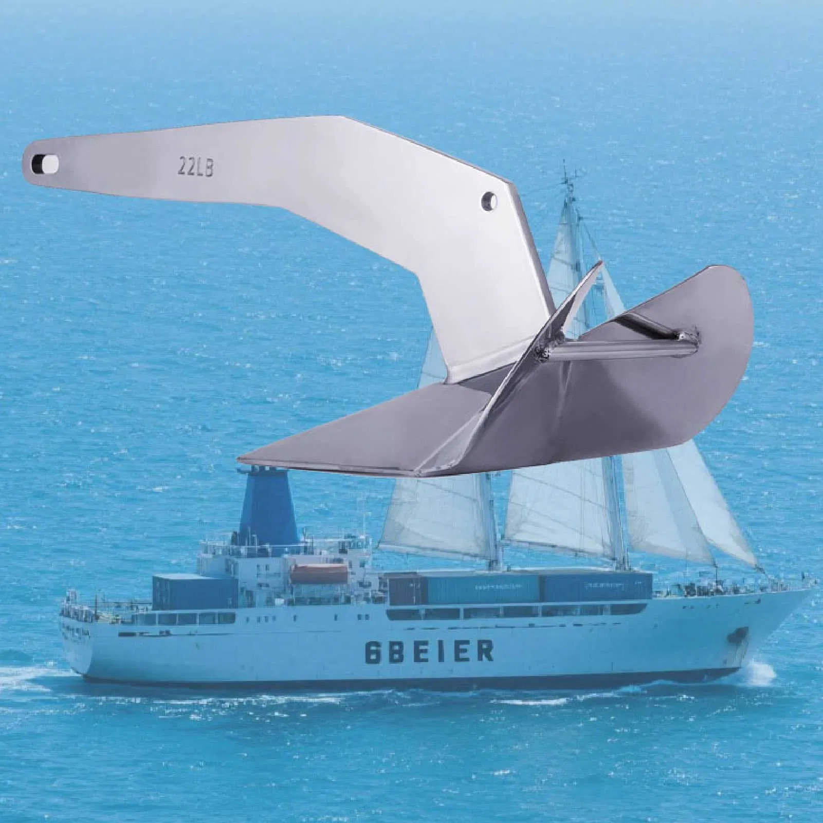 Heavy Duty Triangular Plow Anchor - 316 Stainless Steel Marine Grade