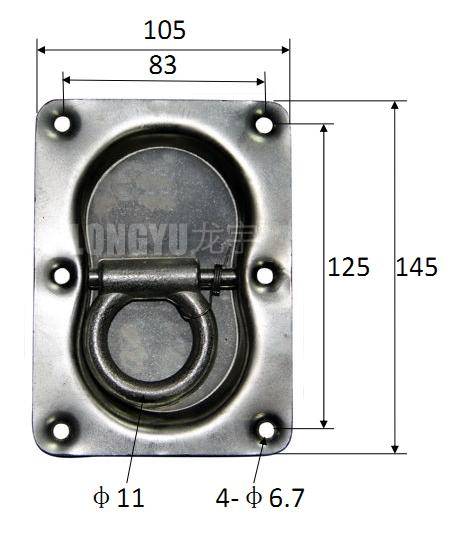 Recessed D-Ring Anchor Point - Weatherproof for Outdoor Trailer Use