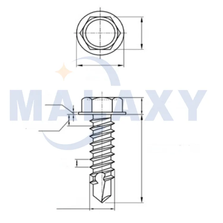 Heavy-Duty Weatherproof Roofing Screws