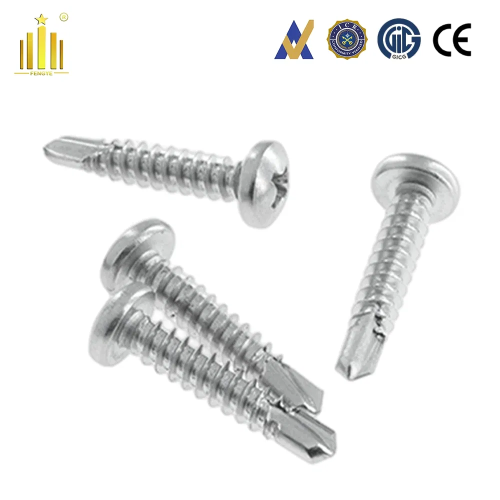 DIN7504m Weatherproof SS304 Pan-Head Self-Drilling Screws for Outdoor Structure Fastening