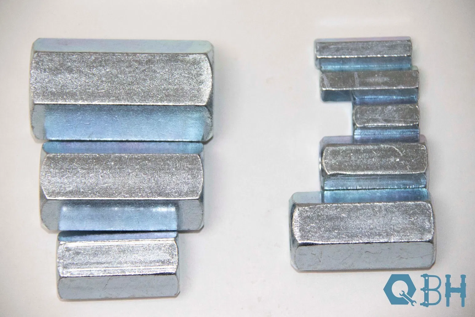 Qbh DIN6334 Customized OEM ODM Double Thread Long Hex Nut Construction Building Materials Connector Coupling Joint Nut Internal Threaded Fasteners