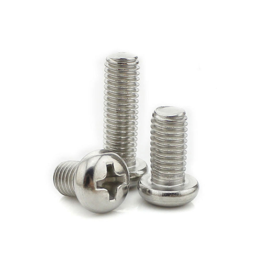 China Factory High Precision Custom Anodized Hardware Fasteners Stainless Steel Cross Groove