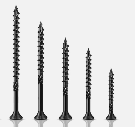 Stainless Steel Deck Screws Ultra Corrosion Resistant Marine Grade All Sizes Decking Wood Screws, Black Cutting Thread