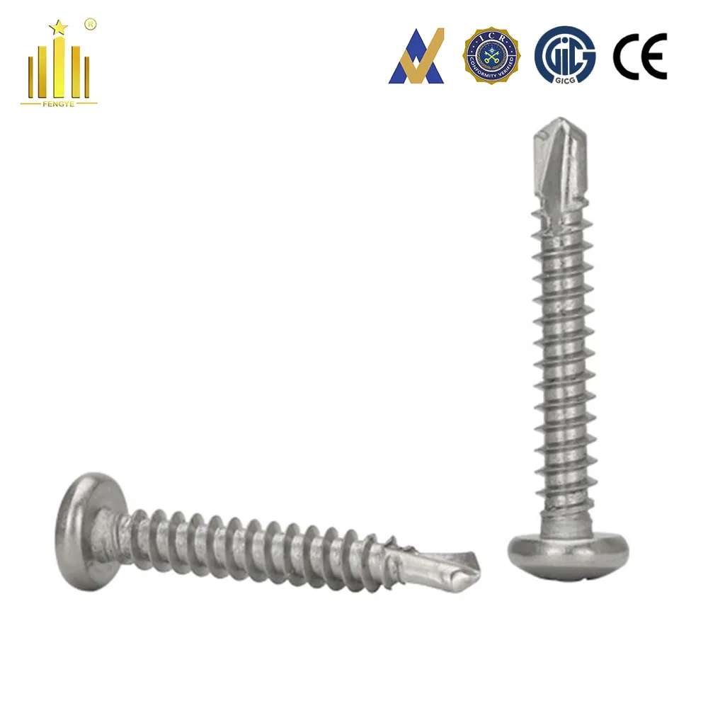 DIN7504m Weatherproof SS304 Pan-Head Self-Drilling Screws for Outdoor Structure Fastening