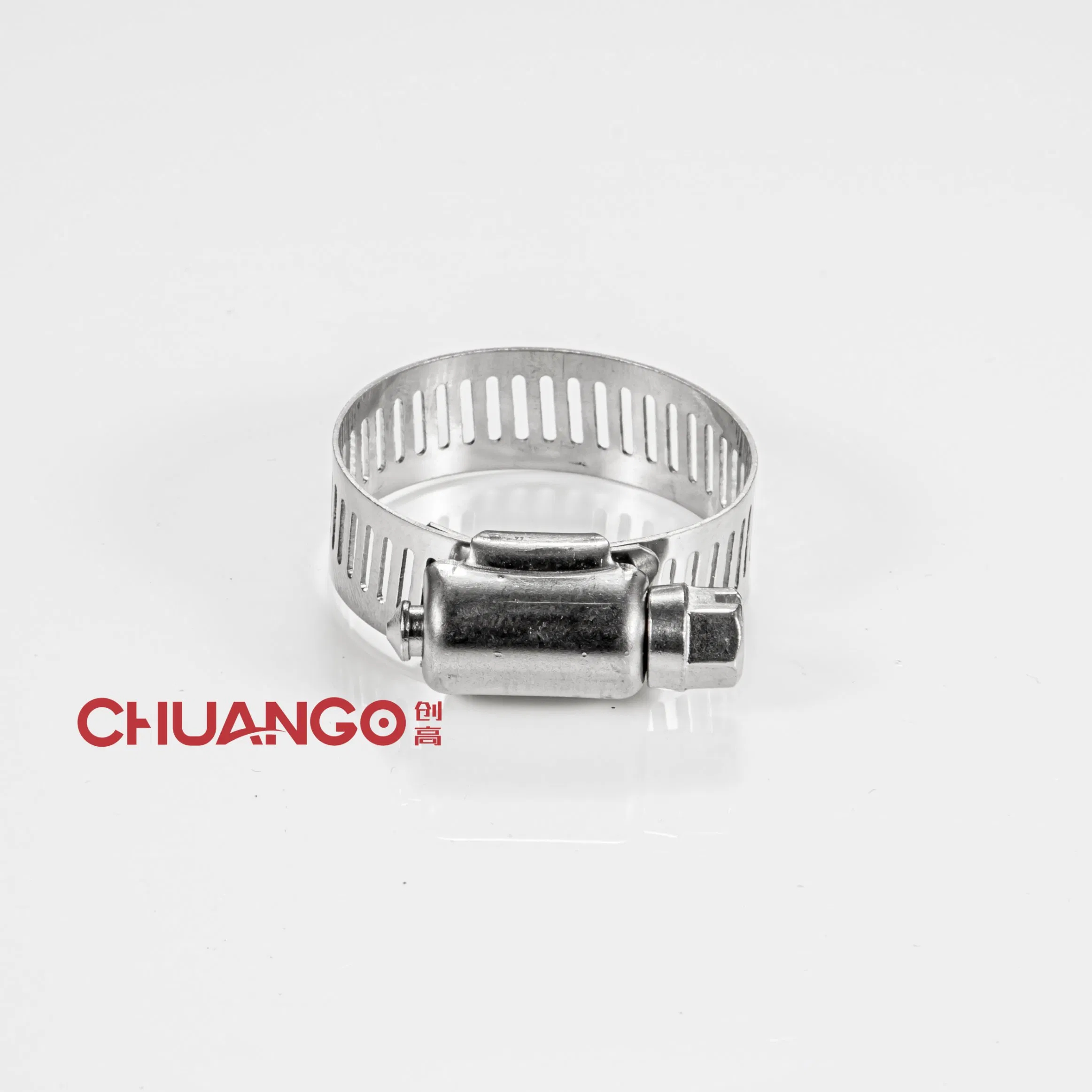 12.7mm Stainless Steel Worm Gear Hose Clamp, Adjustable Hose Clip, Band Fastener, Automotive Fuel Line Hose Fitting, Manufacturer, American Style