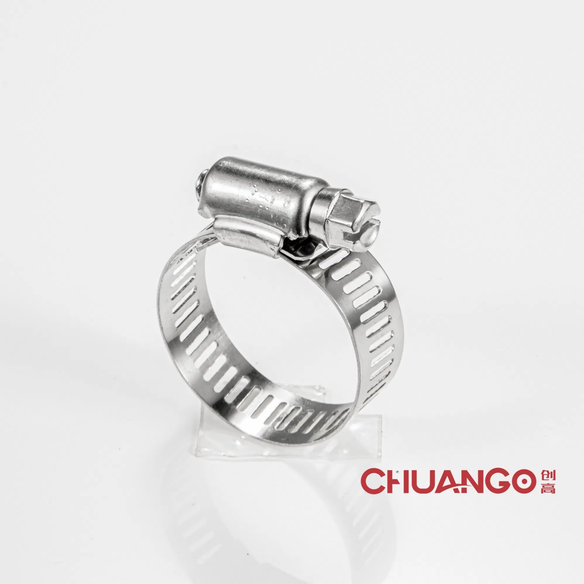 12.7mm Stainless Steel Worm Gear Hose Clamp, Adjustable Hose Clip, Band Fastener, Automotive Fuel Line Hose Fitting, Manufacturer, American Style