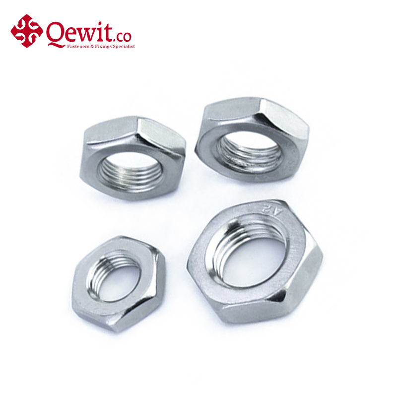 Thin Hex Nuts Carbon Steel Zinc Plated Metric Fasteners for Mechanical Equipment