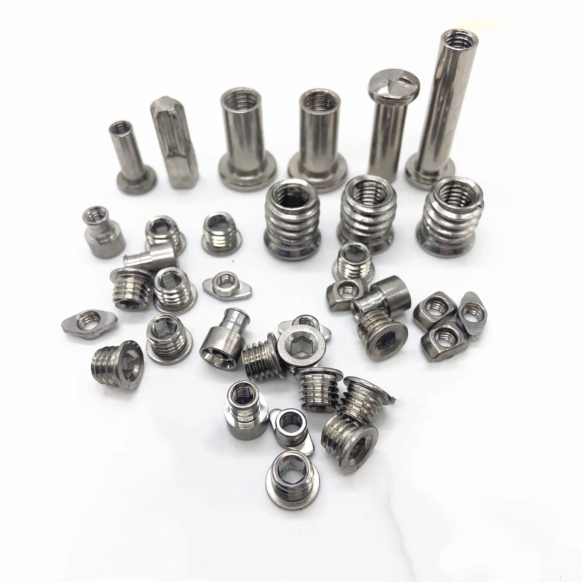 OEM Non-Standard Stainless Steel Internal and External Threaded Slotted Nuts