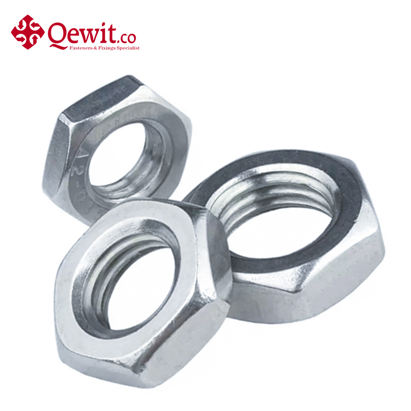 Thin Hex Nuts Carbon Steel Zinc Plated Metric Fasteners for Mechanical Equipment