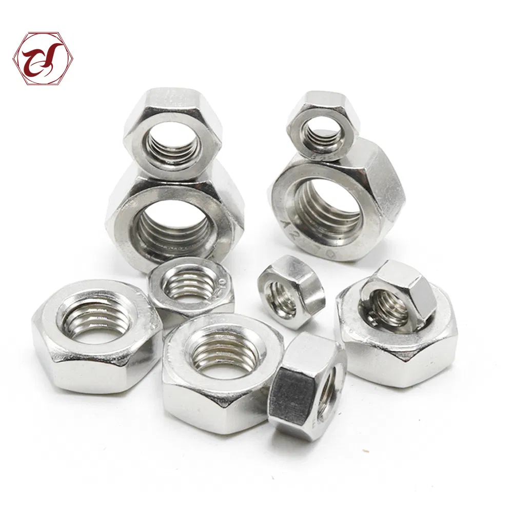 Spot Supply Cold Forging Parts M1.4-M72 Marine-Grade 316L Stainless Hexagon Nut A2 A4 SS304 DIN 934 Inox Hex Nut Fastener Hex Nut Special Nuts