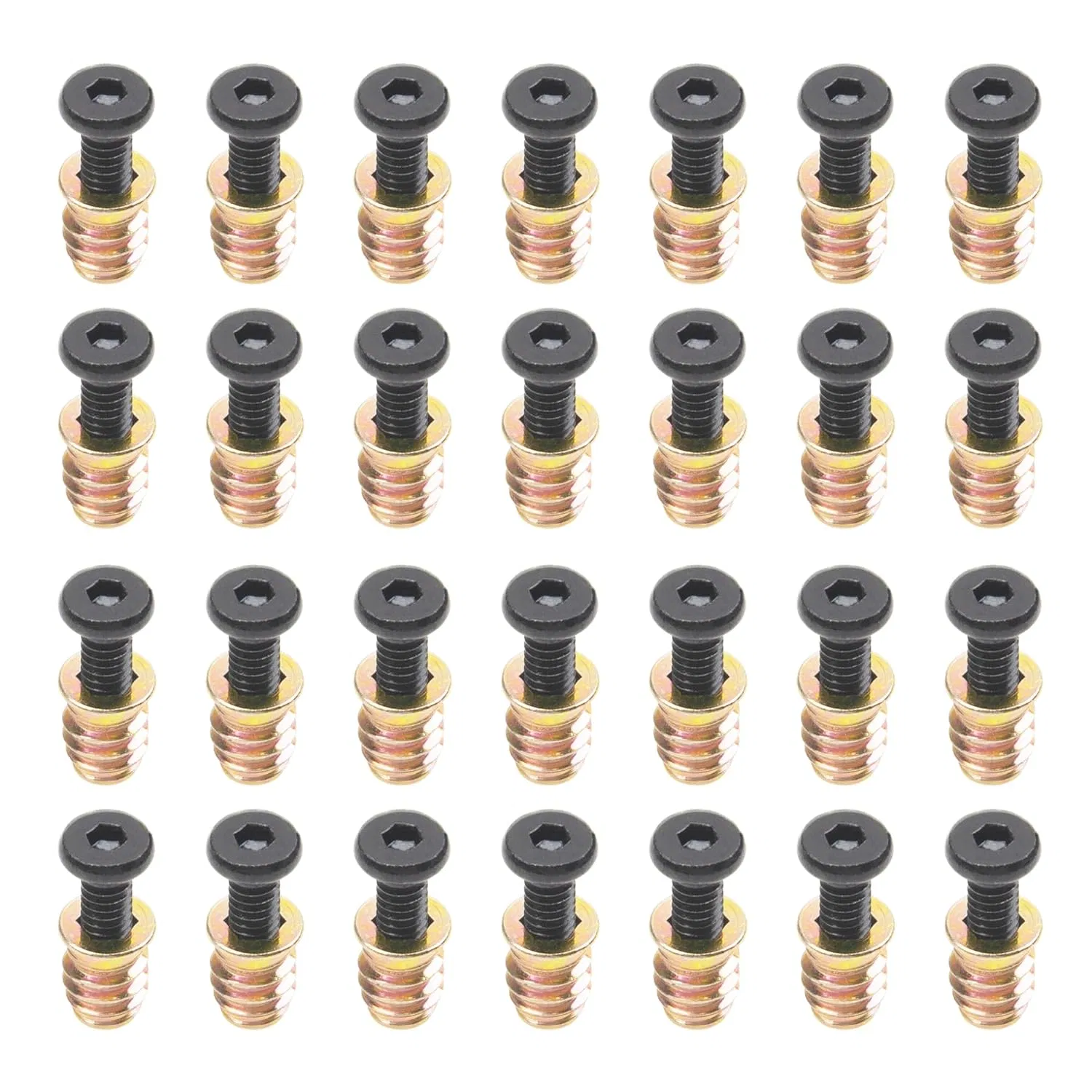 Furniture Screw Nut Threaded Wood Inserts Bolt Fastener Connector