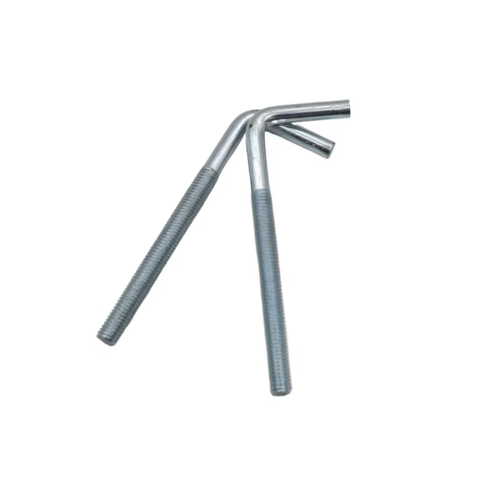 Carbon Steel 4.8 8.8 10.9 12.9 Mild Steel L-Bolt Fastener with Hex Nut DIN3570 M12 M14 M16 M20 Zinc Black Plain Galvanize with Quality Assurance