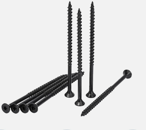 Stainless Steel Deck Screws Ultra Corrosion Resistant Marine Grade All Sizes Decking Wood Screws, Black Cutting Thread