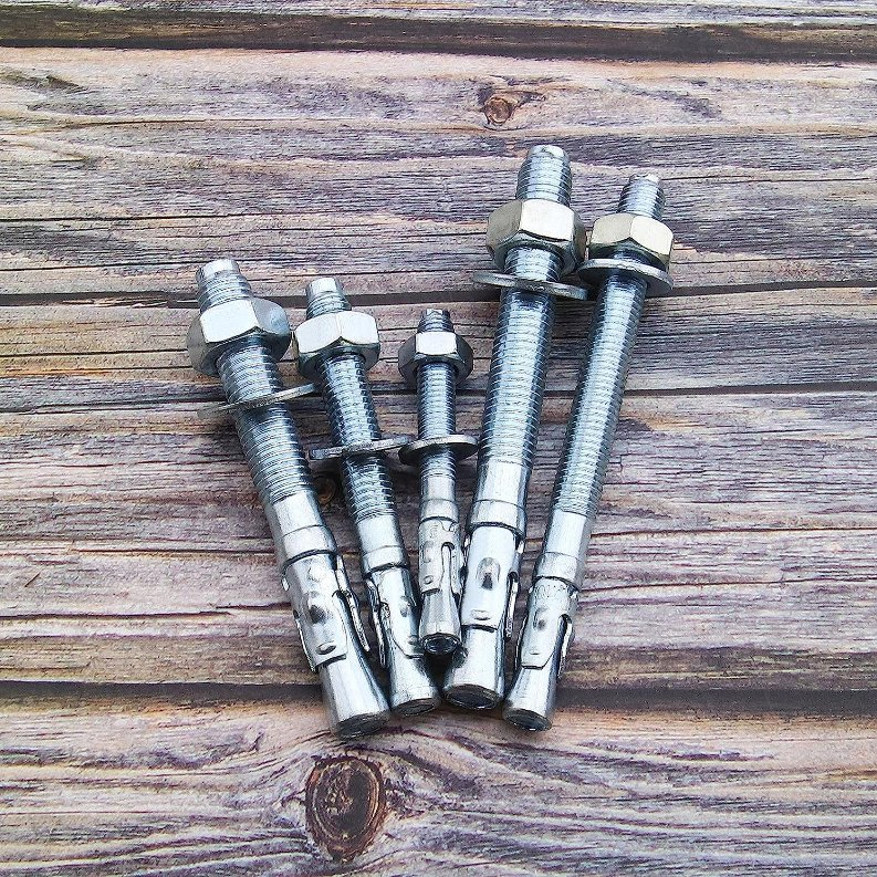 5/16" X 3-1/2" Wedge Anchors Zinc Plated Heavy Duty Fastener for Concrete