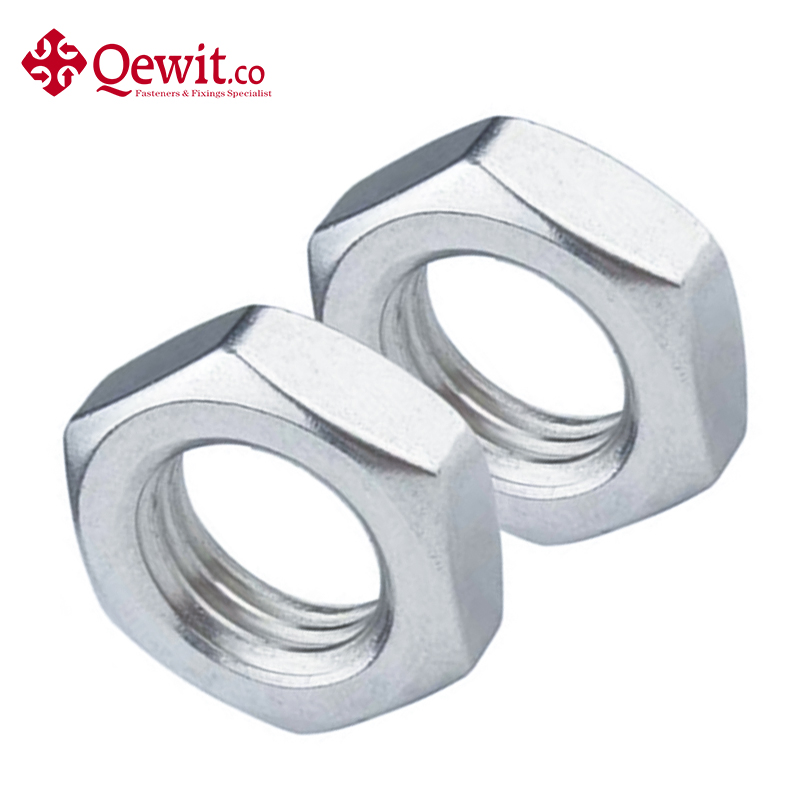 Thin Hex Nuts Carbon Steel Zinc Plated Metric Fasteners for Mechanical Equipment