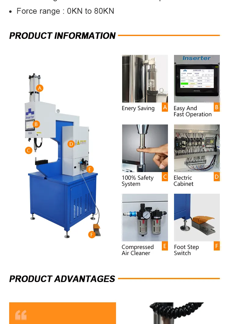 Pneumatic Insertion machine detail