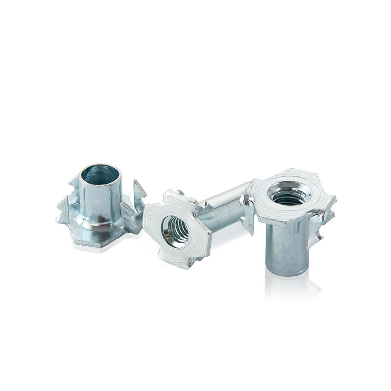 Factory Price Furniture Nut Carbon Steel &amp; Stainless Steel 4 Prong T Nut