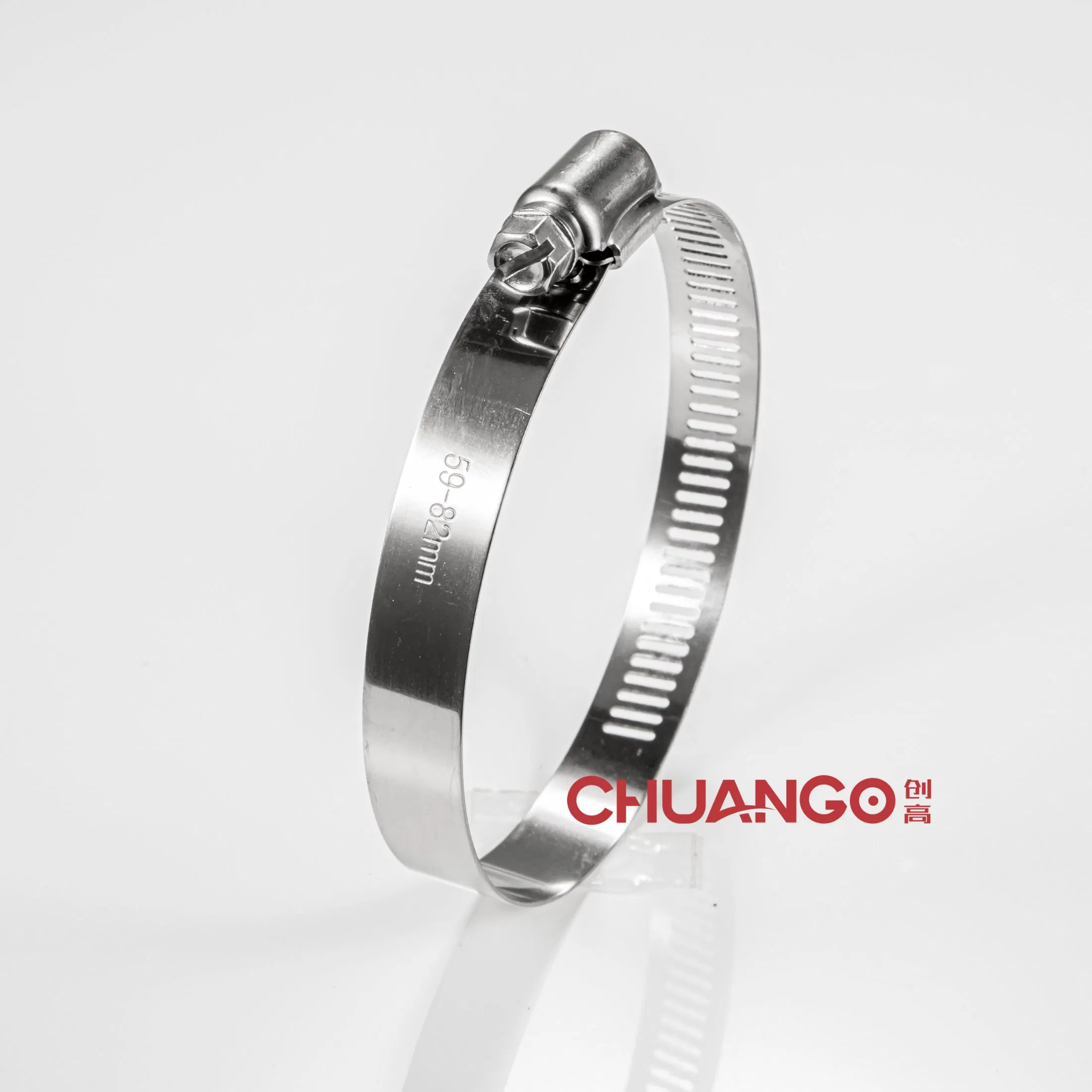 12.7mm Stainless Steel Worm Gear Hose Clamp, Adjustable Hose Clip, Band Fastener, Automotive Fuel Line Hose Fitting, Manufacturer, American Style