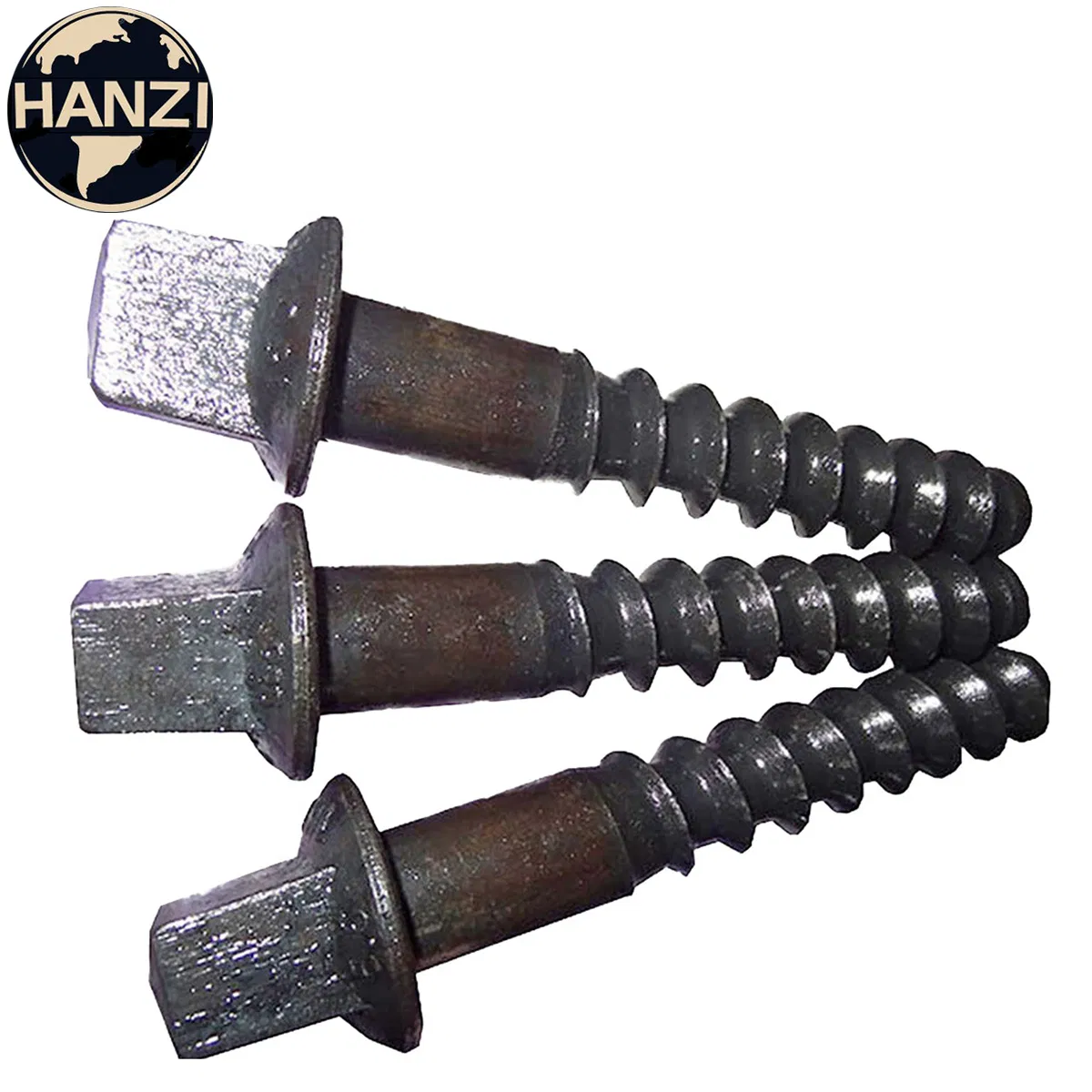 Steel Threaded Spike Screws and Fasteners for Train Track