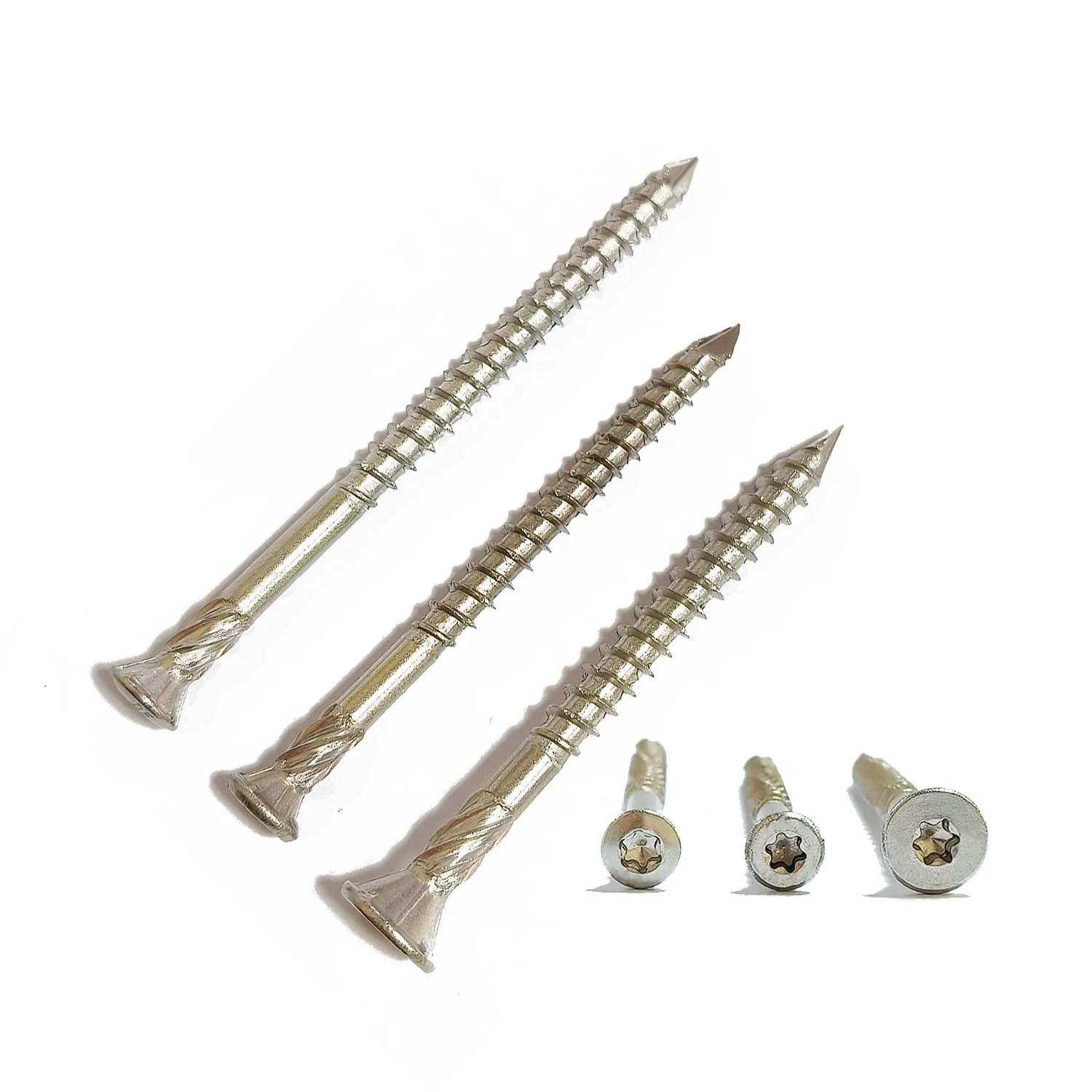 Stainless Steel Torx Fluted Shank Wood Screws Hardware Fasteners Bulk Sales