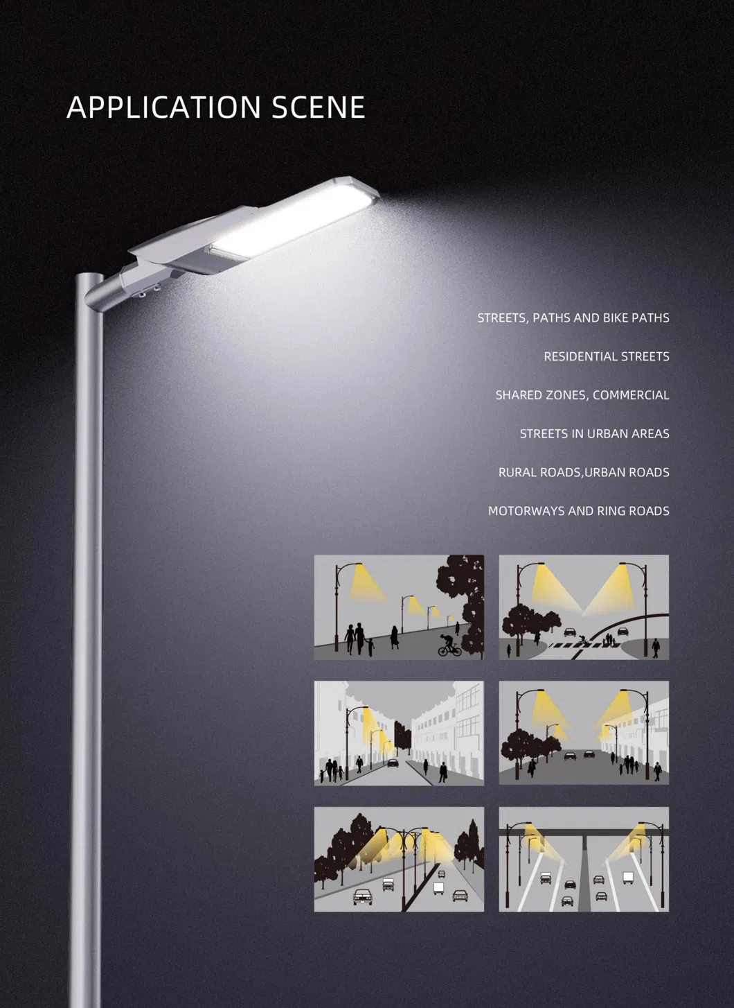 Iluminação de Rua LED IP66 de Alta Eficiência