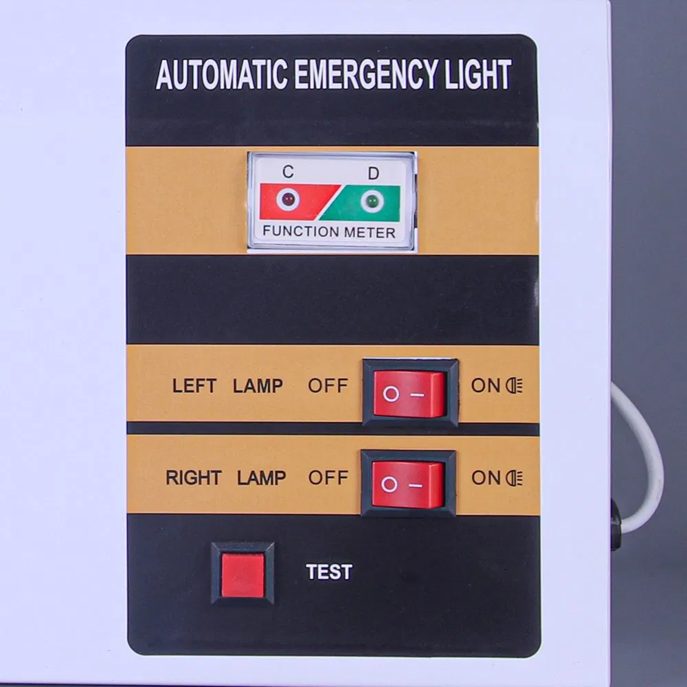 Luz de Emergência de Montagem em Parede com Cabeça de Dupla Luz LED SMD para Saída de Escape Interna com Bateria de Lítio de Backup para Casa