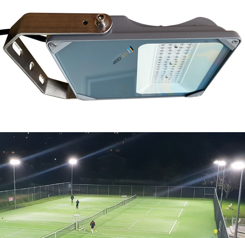 Holofote LED Comercial para Estádio 1200W-90-305VAC-30deg Óptica - Iluminação de Poste de Estacionamento